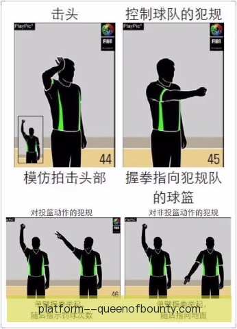 八球裁判手势解读，赛场犯规判罚一目了然